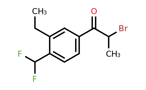 1806604-56-7 | 2-Bromo-1-(4-(difluoromethyl)-3-ethylphenyl)propan-1-one