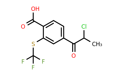 1806604-58-9 | 4-(2-Chloropropanoyl)-2-(trifluoromethylthio)benzoic acid