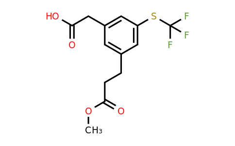1806604-83-0 | 3-(3-Methoxy-3-oxopropyl)-5-(trifluoromethylthio)phenylacetic acid