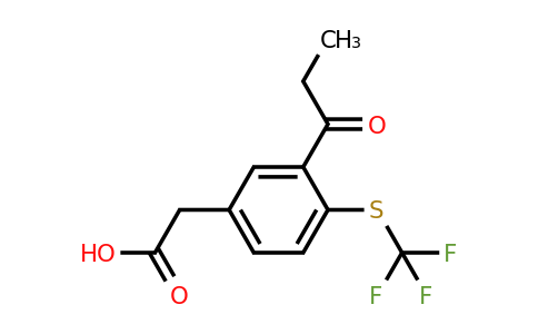 1806605-07-1 | 3-Propionyl-4-(trifluoromethylthio)phenylacetic acid