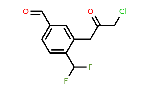 1806605-46-8 | 3-(3-Chloro-2-oxopropyl)-4-(difluoromethyl)benzaldehyde