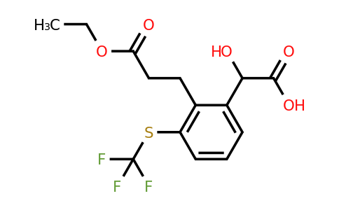 1806605-67-3 | 2-(3-Ethoxy-3-oxopropyl)-3-(trifluoromethylthio)mandelic acid