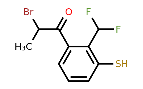 1806605-71-9 | 2-Bromo-1-(2-(difluoromethyl)-3-mercaptophenyl)propan-1-one