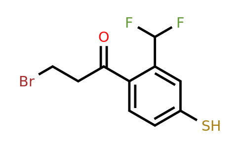 1806605-76-4 | 3-Bromo-1-(2-(difluoromethyl)-4-mercaptophenyl)propan-1-one
