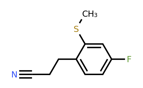 1806605-78-6 | 3-(4-Fluoro-2-(methylthio)phenyl)propanenitrile