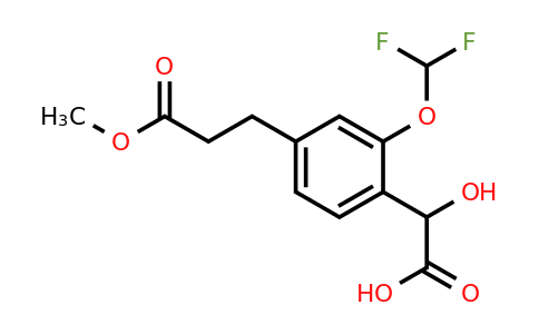1806606-12-1 | 2-(Difluoromethoxy)-4-(3-methoxy-3-oxopropyl)mandelic acid