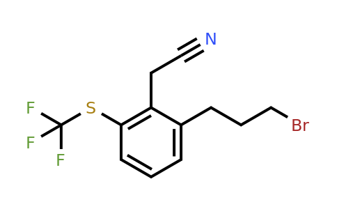 1806606-65-4 | 2-(3-Bromopropyl)-6-(trifluoromethylthio)phenylacetonitrile
