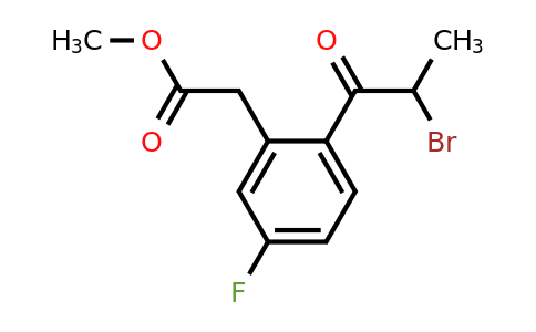 1806606-81-4 | Methyl 2-(2-bromopropanoyl)-5-fluorophenylacetate