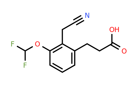 1806606-83-6 | 2-(2-Carboxyethyl)-6-(difluoromethoxy)phenylacetonitrile