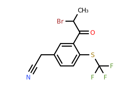 1806606-84-7 | 3-(2-Bromopropanoyl)-4-(trifluoromethylthio)phenylacetonitrile