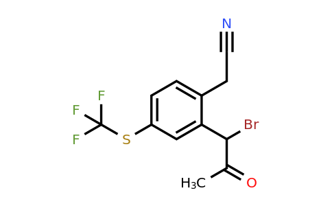 1806606-90-5 | 2-(1-Bromo-2-oxopropyl)-4-(trifluoromethylthio)phenylacetonitrile