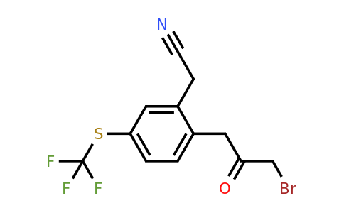 1806606-96-1 | 2-(3-Bromo-2-oxopropyl)-5-(trifluoromethylthio)phenylacetonitrile