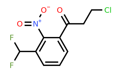 1806607-08-8 | 3-Chloro-1-(3-(difluoromethyl)-2-nitrophenyl)propan-1-one