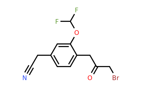 1806607-69-1 | 4-(3-Bromo-2-oxopropyl)-3-(difluoromethoxy)phenylacetonitrile