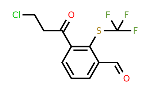 1806608-63-8 | 3-(3-Chloropropanoyl)-2-(trifluoromethylthio)benzaldehyde