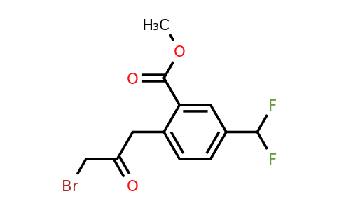 1806608-76-3 | Methyl 2-(3-bromo-2-oxopropyl)-5-(difluoromethyl)benzoate