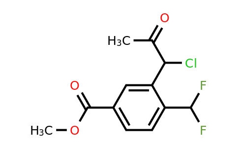 1806608-82-1 | Methyl 3-(1-chloro-2-oxopropyl)-4-(difluoromethyl)benzoate