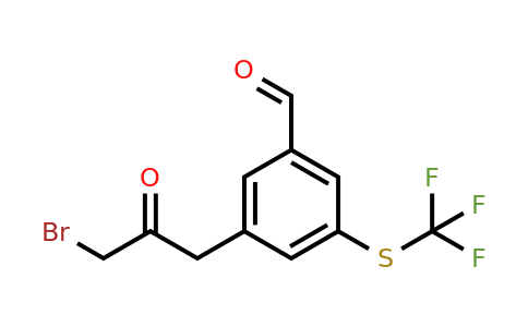 1806608-95-6 | 3-(3-Bromo-2-oxopropyl)-5-(trifluoromethylthio)benzaldehyde