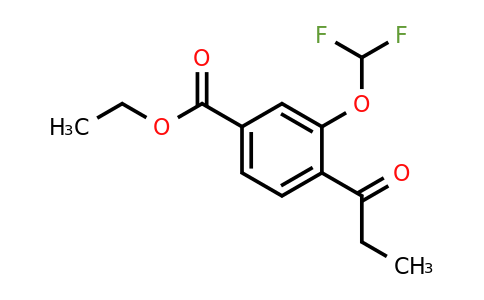 1806608-99-0 | Ethyl 3-(difluoromethoxy)-4-propionylbenzoate