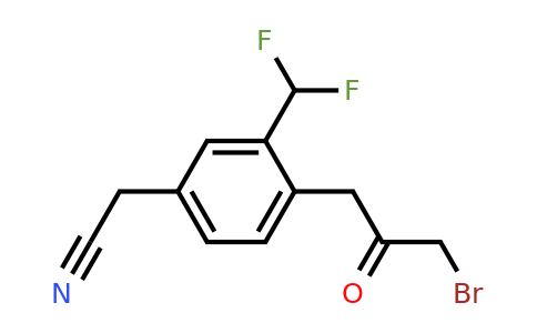 1806609-71-1 | 4-(3-Bromo-2-oxopropyl)-3-(difluoromethyl)phenylacetonitrile