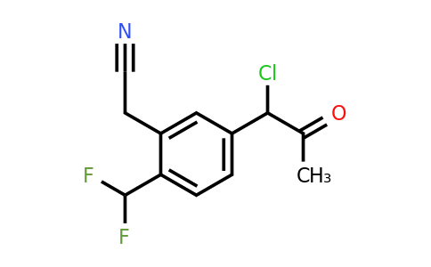 1806609-82-4 | 5-(1-Chloro-2-oxopropyl)-2-(difluoromethyl)phenylacetonitrile