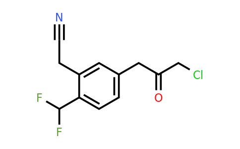 1806609-87-9 | 5-(3-Chloro-2-oxopropyl)-2-(difluoromethyl)phenylacetonitrile