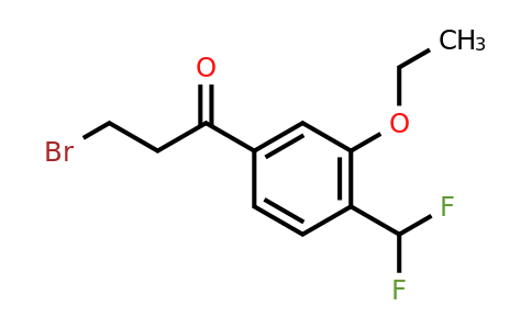 1806611-10-8 | 3-Bromo-1-(4-(difluoromethyl)-3-ethoxyphenyl)propan-1-one