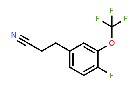 1806612-84-9 | 3-(4-Fluoro-3-(trifluoromethoxy)phenyl)propanenitrile