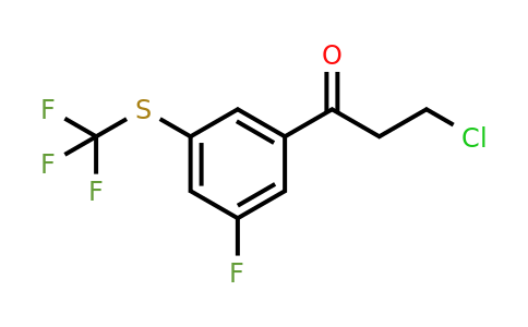 1806613-66-0 | 3-Chloro-1-(3-fluoro-5-(trifluoromethylthio)phenyl)propan-1-one