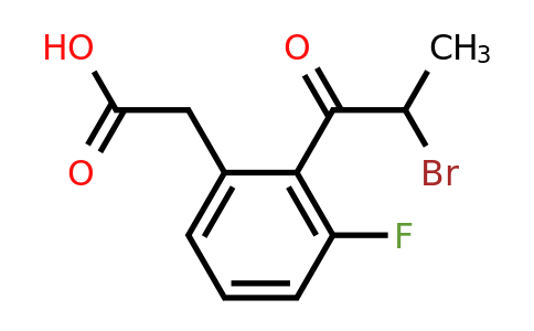 1806614-70-9 | 2-(2-Bromopropanoyl)-3-fluorophenylacetic acid