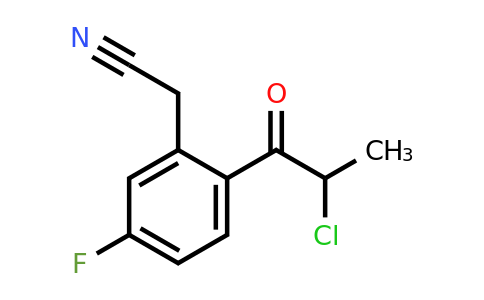 1806614-84-5 | 2-(2-Chloropropanoyl)-5-fluorophenylacetonitrile