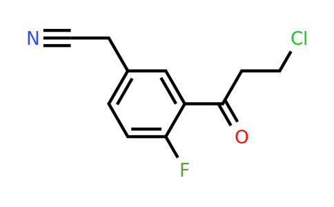 1806614-88-9 | 3-(3-Chloropropanoyl)-4-fluorophenylacetonitrile