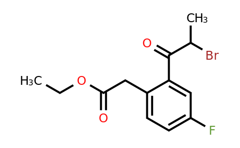 1806616-75-0 | Ethyl 2-(2-bromopropanoyl)-4-fluorophenylacetate