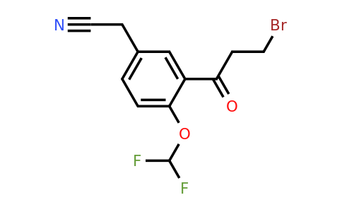 1806618-40-5 | 3-(3-Bromopropanoyl)-4-(difluoromethoxy)phenylacetonitrile