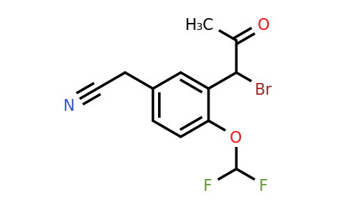 1806618-51-8 | 3-(1-Bromo-2-oxopropyl)-4-(difluoromethoxy)phenylacetonitrile