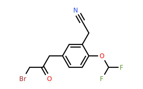 1806618-57-4 | 5-(3-Bromo-2-oxopropyl)-2-(difluoromethoxy)phenylacetonitrile