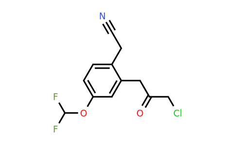 1806618-62-1 | 2-(3-Chloro-2-oxopropyl)-4-(difluoromethoxy)phenylacetonitrile