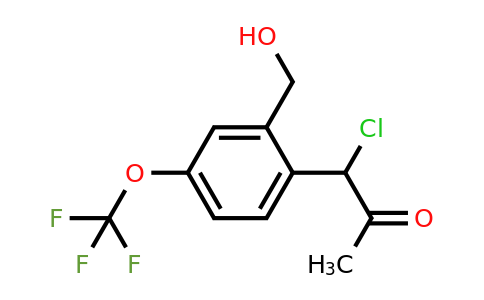1806621-30-6 | 2-(1-Chloro-2-oxopropyl)-5-(trifluoromethoxy)benzylalcohol