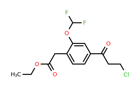 1806622-12-7 | Ethyl 4-(3-chloropropanoyl)-2-(difluoromethoxy)phenylacetate