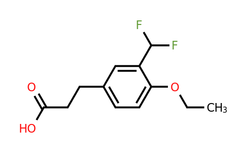 1806622-55-8 | 3-(Difluoromethyl)-4-ethoxyphenylpropanoic acid