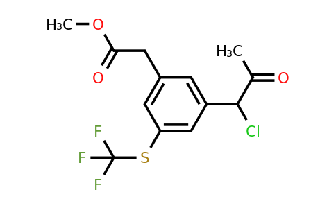 1806622-80-9 | Methyl 3-(1-chloro-2-oxopropyl)-5-(trifluoromethylthio)phenylacetate