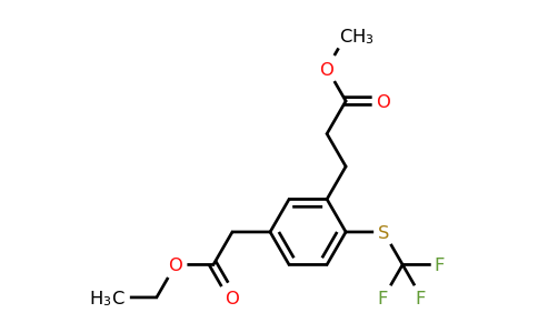 1806622-96-7 | Ethyl 3-(3-methoxy-3-oxopropyl)-4-(trifluoromethylthio)phenylacetate