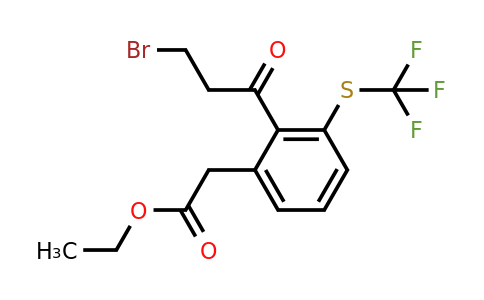 1806623-04-0 | Ethyl 2-(3-bromopropanoyl)-3-(trifluoromethylthio)phenylacetate