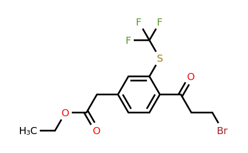 1806623-12-0 | Ethyl 4-(3-bromopropanoyl)-3-(trifluoromethylthio)phenylacetate