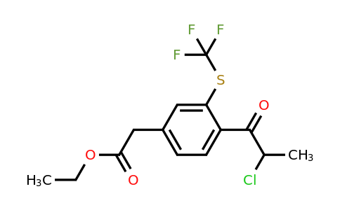 1806623-17-5 | Ethyl 4-(2-chloropropanoyl)-3-(trifluoromethylthio)phenylacetate