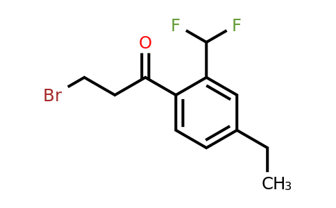 1806623-44-8 | 3-Bromo-1-(2-(difluoromethyl)-4-ethylphenyl)propan-1-one