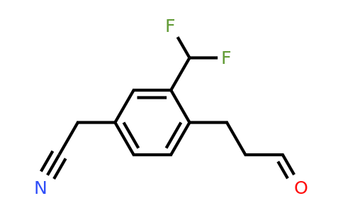 1806625-47-7 | 3-(Difluoromethyl)-4-(3-oxopropyl)phenylacetonitrile