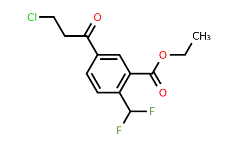 1806626-14-1 | Ethyl 5-(3-chloropropanoyl)-2-(difluoromethyl)benzoate