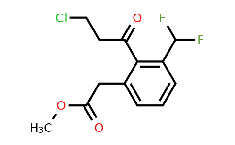1806627-16-6 | Methyl 2-(3-chloropropanoyl)-3-(difluoromethyl)phenylacetate