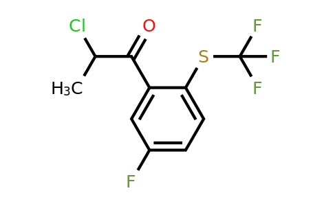 1806630-04-5 | 2-Chloro-1-(5-fluoro-2-(trifluoromethylthio)phenyl)propan-1-one